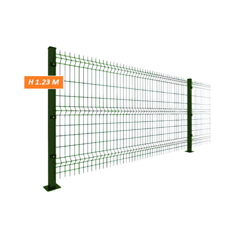 PROFENCE Vert, KIT Clôture rigide à platine [L 2.23 x H 1.23 m]