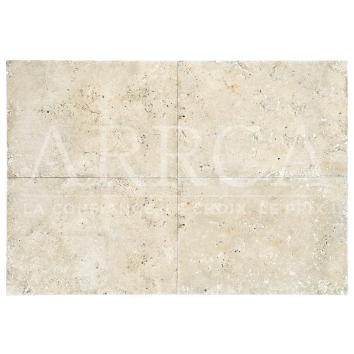 ROYAL, carrelage en travertin 40x60 Ep1.2 cm, BEIGE nuancé