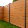 SUPRAFENCE Teck, Kit avec lames terrasse composite, [L 2.2 x H 2.5 m]