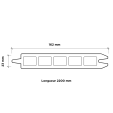 SUPRAFENCE Ipe, Kit avec lames clôture composite, [L 1.8 x H 2 m]