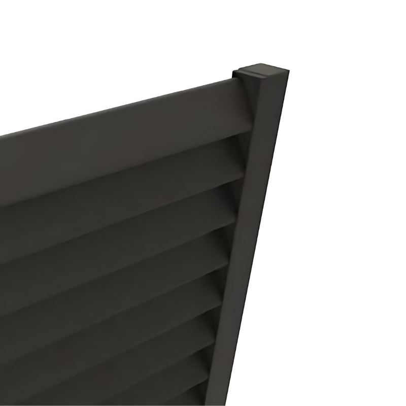 F60 LOUVER Anthracite, Clôture aluminium persienne [L 2.0 x H 1.5 m]