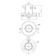 SECO Anthracite, KIT garde-corps Alu à 5 tubes fixation à plat